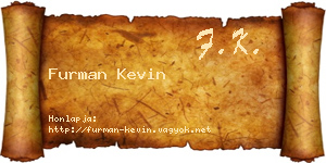 Furman Kevin névjegykártya